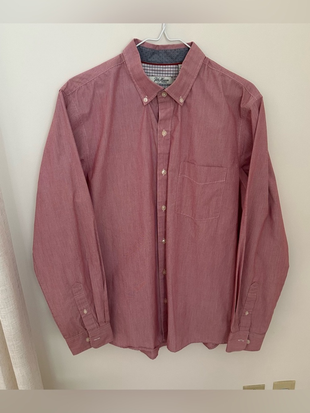 Van Heusen Men's Long-Sleeve Button-Down Shirt - Dusty Red